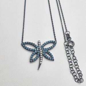 Brand New   Sterling Silver 925 DragonFly Neckalce